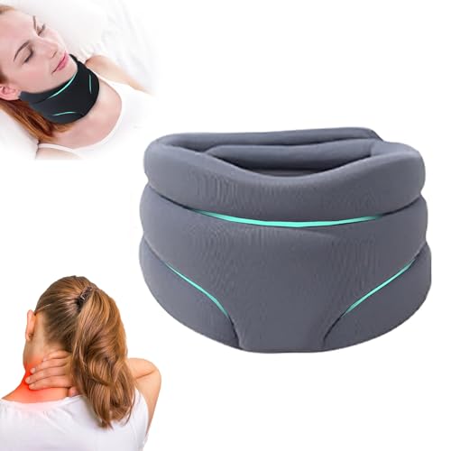 LAUFUY Nackenstütze, Halskrause Mensch, Neuleben Snooze Nackenstütze gegen Schnarchen, Schlafhilfe Nackenstütze, Neck Support Sleep Good Nackenkissen Nackenbuckel Weg Witwenbuckel Korrektur(Grau) von LAUFUY