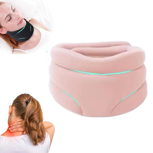 LAUFUY Nackenstütze, Halskrause Mensch, Neuleben Snooze Nackenstütze gegen Schnarchen, Schlafhilfe Nackenstütze, Neck Support Sleep Good Nackenkissen Nackenbuckel Weg Witwenbuckel Korrektur(Rosa) von LAUFUY