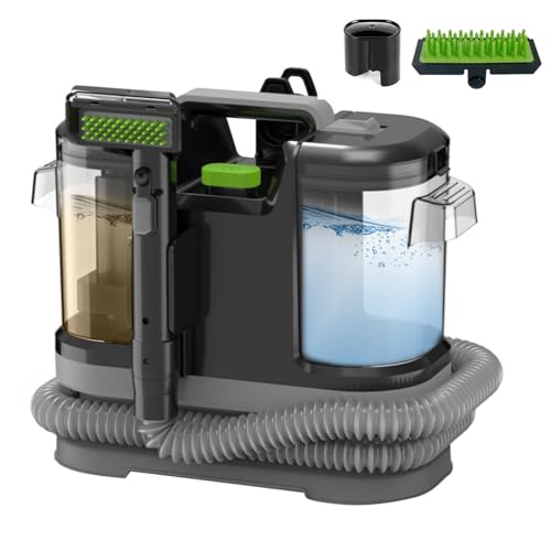 Polsterreiniger Gerät, 500W Teppichreiniger Waschsauger für Auto, Sofa & Couch, Nasssauger Wischsauger für Polstermöbel, Teppich, Reinigungsgerät Nass Trockensauger Carpet Cleaner (Schwarz) von LAUFUY