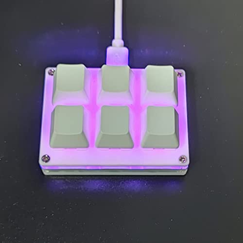 LAUGHERER OSU Tastatur Mini 6 Tasten Tastatur für Zeichnung Photoshop Unterstützung Schalter Rot Tastatur Makro mechanische Tastatur, Weiß von LAUGHERER