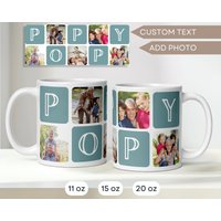 Opa Andenken Familie Weihnachtsgeschenk Becher Foto Personalisiertes Geschenk Für Gpa Benutzerdefinierte Fototasse Von Enkelkinder 70 von LAUMIANstudio