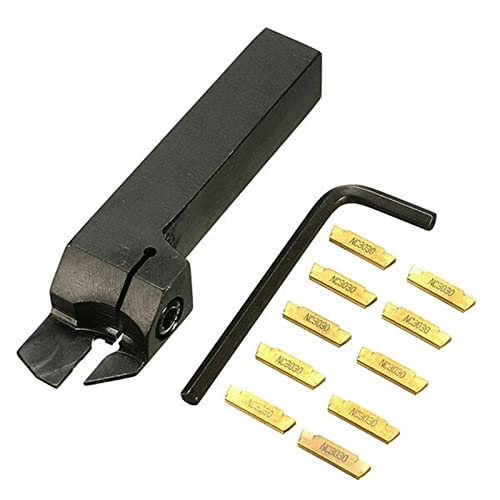 Drehmeißel MGEHR 1616-2 16 x 16 x 100 mm externe Nut-Drehmaschine Werkzeughalter mit 10 MGMN200 Einsatz Drehmaschine Drehwerkzeug-Set von LAUOFSHA