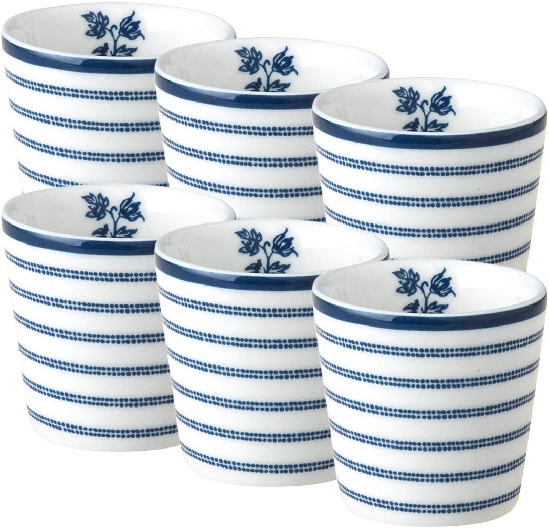 LAURA ASHLEY BLUEPRINT COLLECTABLES Eierbecher Candy Stripe, (Set, 6-tlg), Porzellan von LAURA ASHLEY BLUEPRINT COLLECTABLES