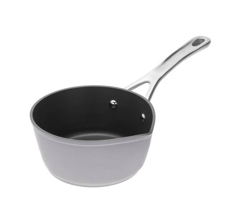 LAURA ASHLEY Pfannen-Set Laura Ashley Milchtopf 16cm Ausgießer Antihaft Dark Dove Grey, (1-tlg) von LAURA ASHLEY