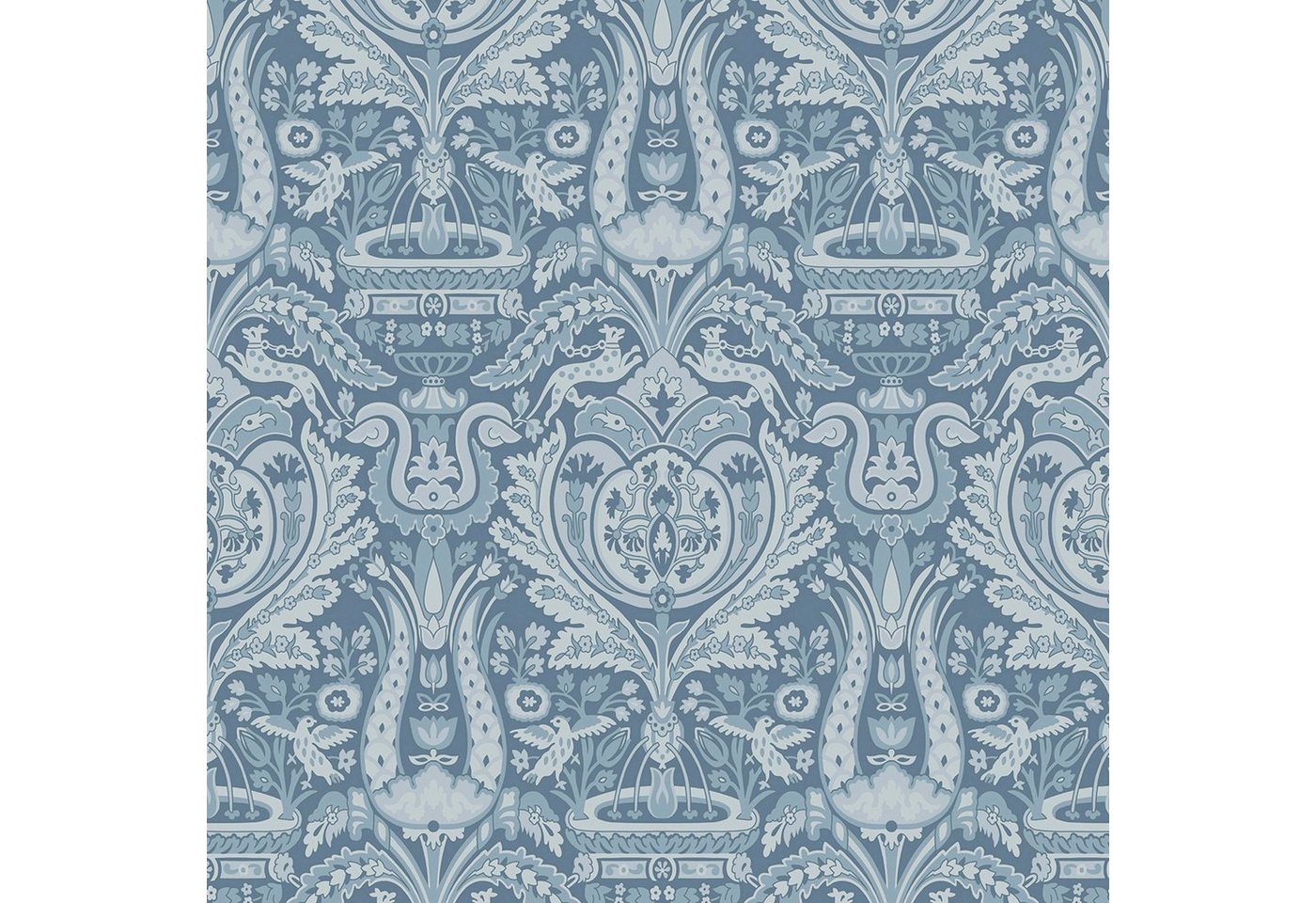 LAURA ASHLEY Vliestapete Heraldic Damask, gemustert, FSC® zertifiziert, mit lebhaftem Druck, 10 Meter Länge von LAURA ASHLEY