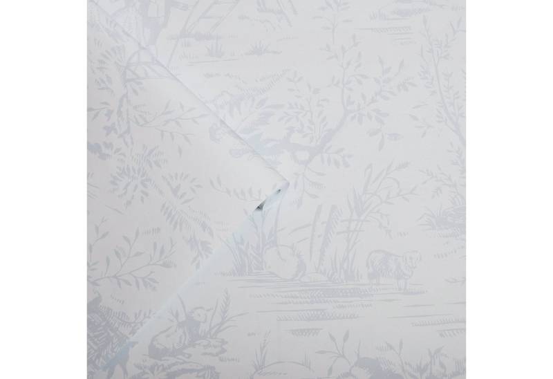 LAURA ASHLEY Vliestapete Toile de Jouy, texturiert, floral, (1 St), 10mx52cm von LAURA ASHLEY
