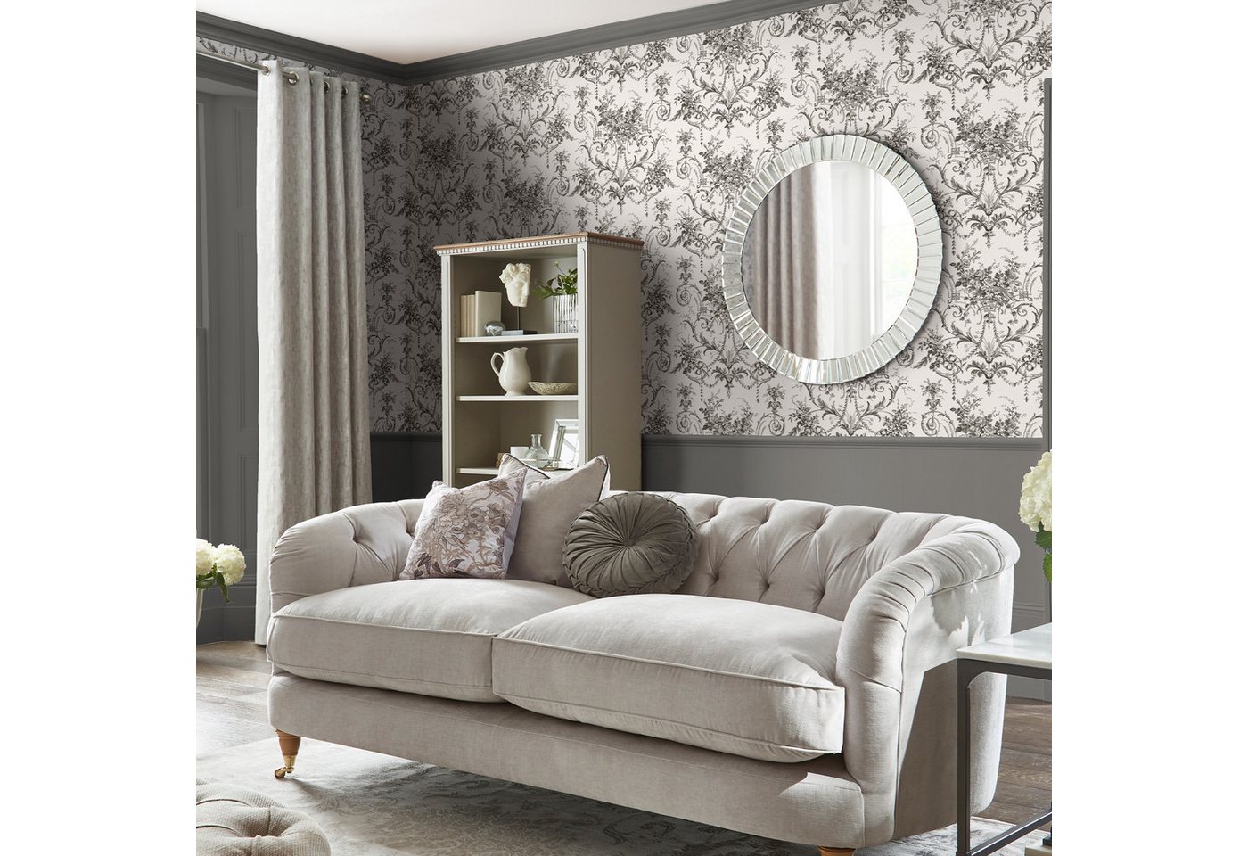 LAURA ASHLEY Vliestapete Tuileries, glatt, geblümt, (1 St), 10mx52cm (ca. 5m2) von LAURA ASHLEY