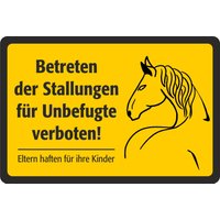 Hinweisschilder Für Stall - U. Hof von LAUSITZART