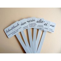 Kräuterschilder Pflanzenschild Beschriftung Pflanzenstecker von LAUSITZART