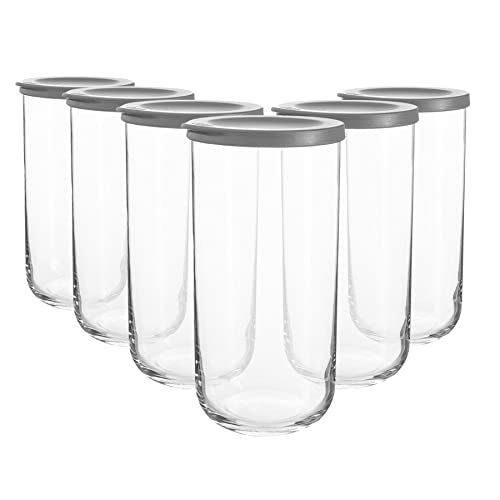 Lav Duo Glas Food Storage Gläser - 1,4 L - Grau - Pack Von 6 von Lav