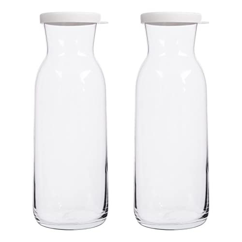 Lav Fonte Glas Carafes - 1,2 L - Weißer Deckel - Pack Von 2 von Lav