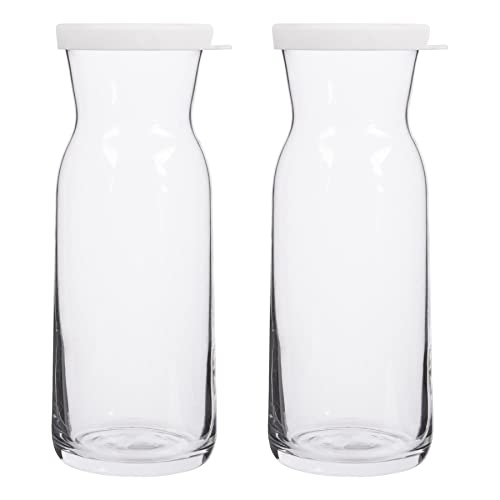 LAV Fonte Glas Carafes - 700ml - Weißer Deckel - Pack Von 2 von LAV