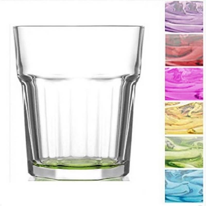 LAV Gläser-Set Caipirinha Gläser als 6-teiliges Retro Set / Cocktailglas / 250 ml, 6 verschiedene Farben von LAV
