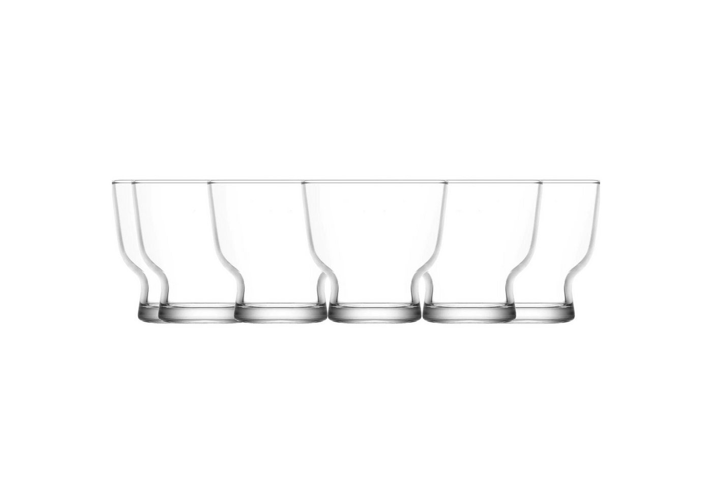 LAV Glas Gläser Set 6 teilig PET381 Dessertglas 240 ml, Trinkgläser Set, Glas, Spülmaschinenfest von LAV