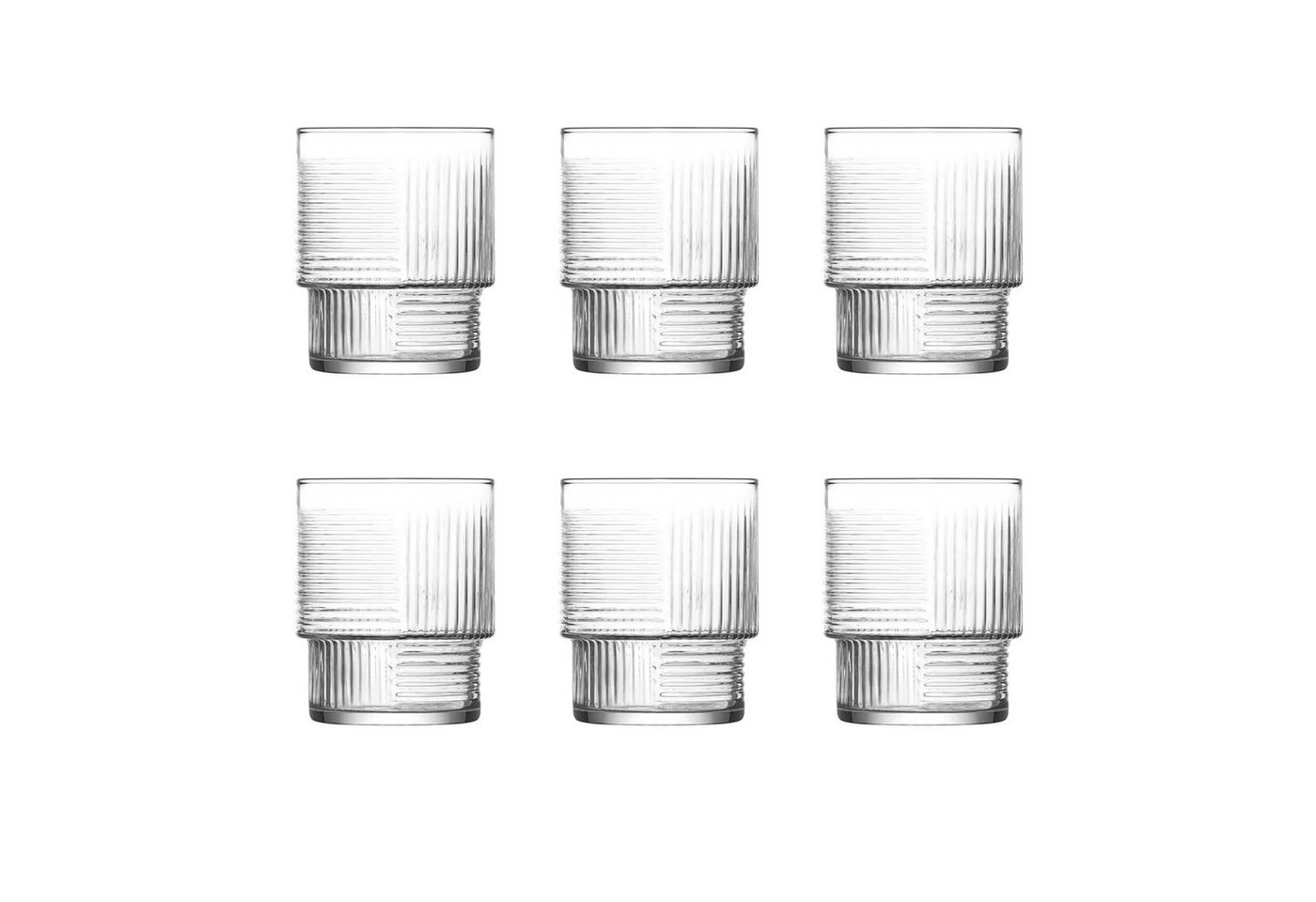 LAV Glas Wassergläser Set 6-teiliges Helen Gläser Set Whiskyglas Set, 325ml, Glas von LAV