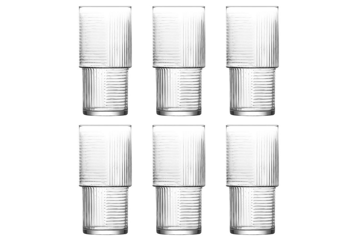 LAV Glas Wassergläser Set Helen Longdrink Set, 400ml, Gläser Set Trinkglas, Glas von LAV