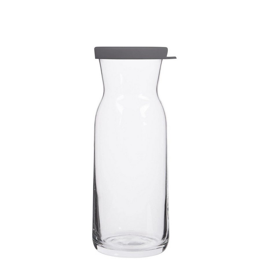 LAV Karaffe Fonte mit grauem Silikondeckel - 700 ml - aus hochwertigem Glas, (1-tlg), 700 ml von LAV
