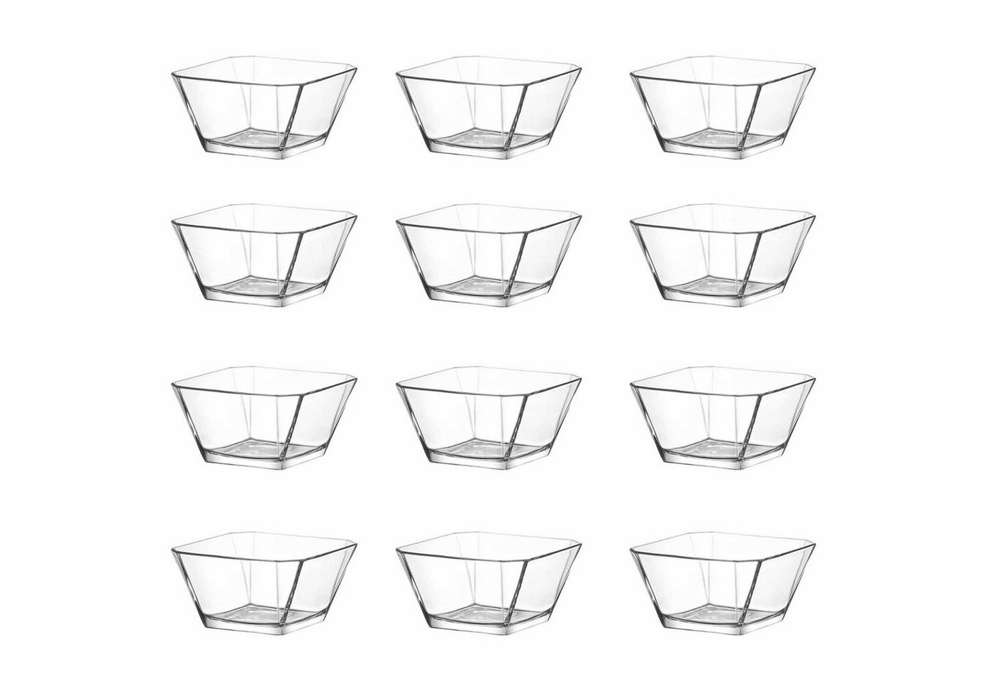 LAV Schale Glasschalen Set 12 teilig Dessertschale, Schüssel Vorspeise Glas 300ml, Glas, (12-tlg), kältebeständig und geeignet für Mikrowelle, Spülmaschine von LAV