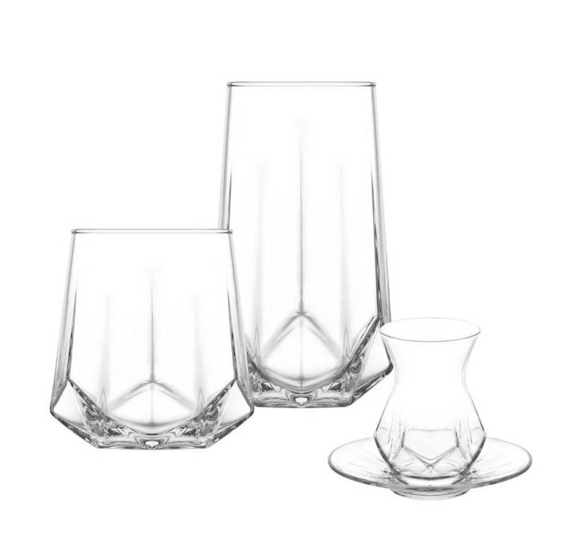 LAV Teeglas Alya-Trinkglas-Set, Glas, 24er Set Trinkgläser aus hochwertigem Glas LAV Teeglas Alya-Trinkglas-Set, Glas, 24er Set Trinkgläser aus hochwertigem Glas von LAV