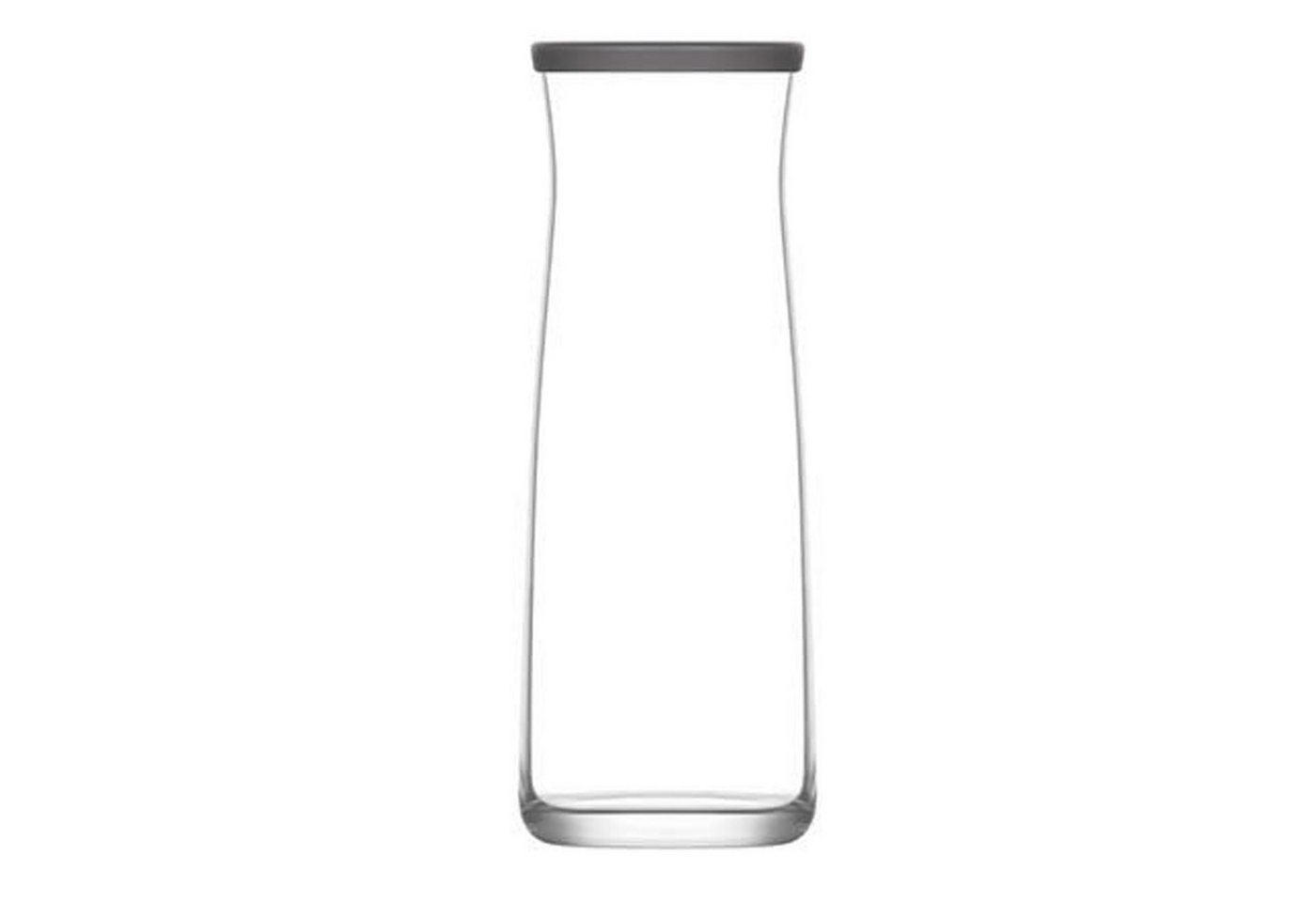 LAV Wasserkaraffe Glas Karaffe 1,2L mit Deckel in Grau Serie Vera Vielseitiger Krug, (1-tlg) von LAV