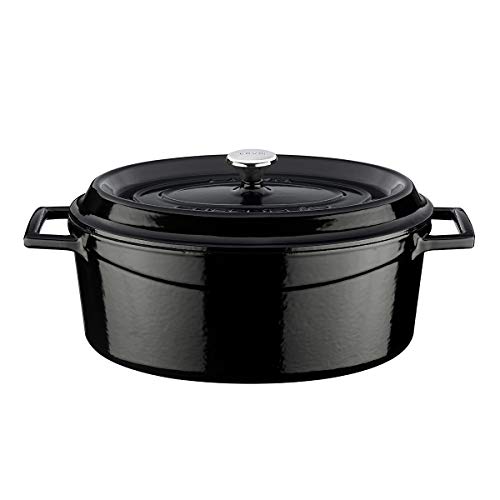 CASSEROLE OVAAL 270 MM 4.00 LTR LVOTC27K2BL BLACK/BLACK von Interhal