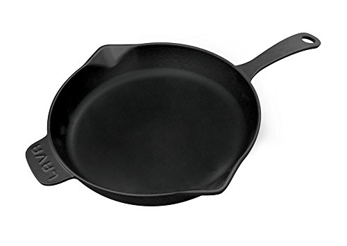 LAVA Cookware Gusseisen emailliert Grillpfanne mit Metallgriff, 2 Ausgiesser, rund, 28 cm, schwarz LAVA Cookware Gusseisen emailliert Grillpfanne mit Metallgriff, 2 Ausgiesser, rund, 28 cm, schwarz von LAVA