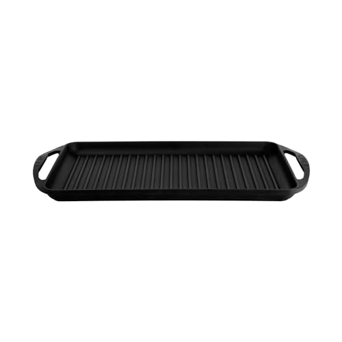 LAVA Gusseisen Rechteckige Grillpfanne aus Gusseisen mit Griff Größe 23x40cm von LAVA