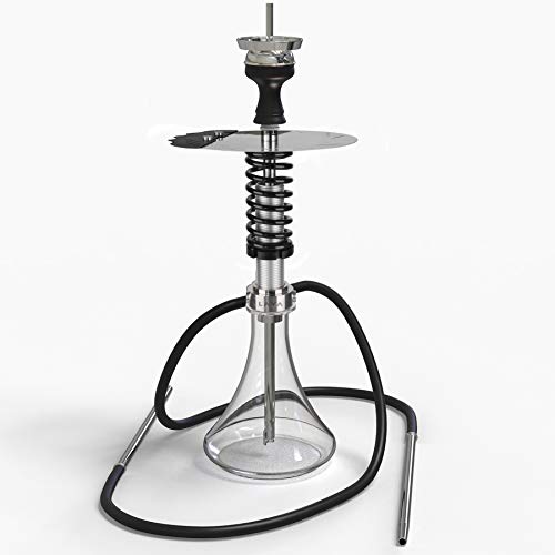 LAVA Shock Shisha Black 2 Schlauch - Edelstahl - Stoßdämpfer-Antishock Design Wasserpfeife von LAVA