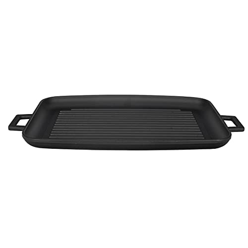 Lava Gusseisen Grilltablett mit Grillfläche, mit Metallgriffen, 31x42cm, schwarz von Lava