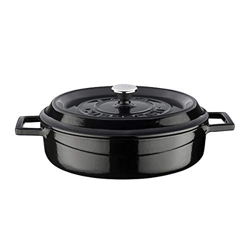Lava Mehrzweck-Schmortopf aus Gusseisen, 2,9 l 2 1/2 Quart Schwarzer Obsidian von Lava Cookware