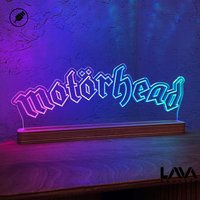 Motörhead Rock Band Handgemachte Nachtlampe Alle Farben Und Animationen Fernbedienung Led Argb Usb Regenbogen Design Holzsockel von LAVAACOUSTIC