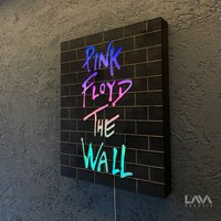 Pinkfloyd The Wall Schwarz/Holz Smart Bluetooth/Remote Light Rgb/Weiß/Rot Usb Animation Regenbogen Alle Farben von LAVAACOUSTIC