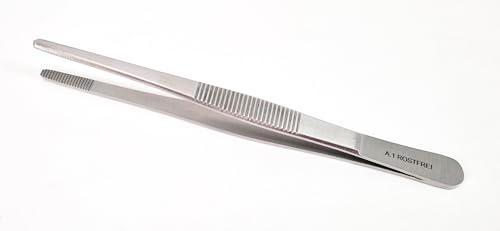 Pinzette stumpf Variante 13 cm - medizinische Pinzette - Küchenpinzette - Grillpinzette - Grillzange - Feinzange - Lebensmittel Pinzette - technische Pinzette - Modellbau - Elektriker Pinzette von LAVABIS