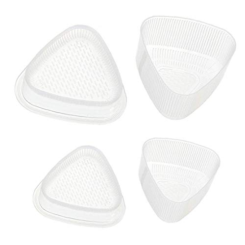 LAVALINK Transparent Praktisch Küchen Bento Dekorieren Sushi Onigiri Mold Lebens- Mittel Presse Dreiecksform Reis-Ball-Maschine Zubehör 2 Paar von LAVALINK