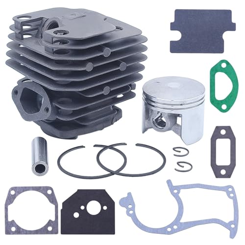 LAVAS 45mm Zylinderkolbensatz Vergaserdichtungssatz for chinesische Kettensäge 4500 5200 5800 45cc 52cc 58cc Benzin-Kettensäge von LAVAS