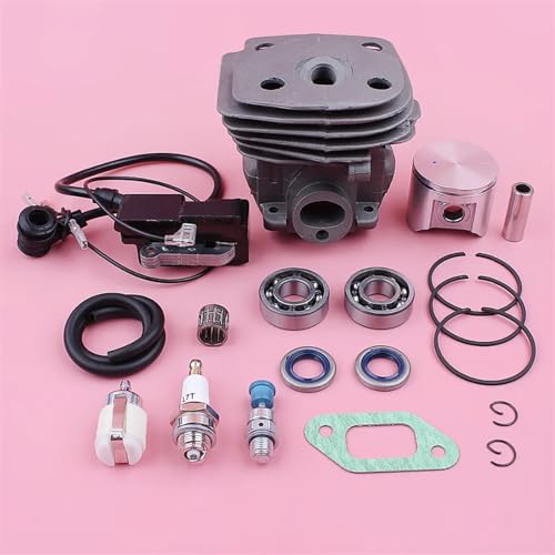 LAVAS 47mm Zylinderkolbensatz for Husqvarna 357 359 Zündspule Kraftstofffilterleitung Kurbellager Öldichtung Kettensäge Ersetzen Teil von LAVAS