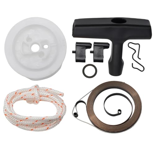 LAVAS Rückstoß-Rücklauf-Feder-Starter-Riemenscheibengriff, Seilklinke, Rückstoß-Starter-Kits-Set for Kettensäge der Serie Stihl 034 036 044 MS340 360 361 von LAVAS