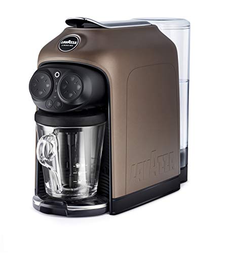 Lavazza, A Modo Mio Deséa Kapsel-Kaffeemaschine, Kompatibel mit A Modo Mio Kapseln, Touch-Interface, Signalton, Abschaltautomatik, Spülmaschinenfeste Zubehörteile, 1500 W, 220-240 V, Walnussbraun von Lavazza