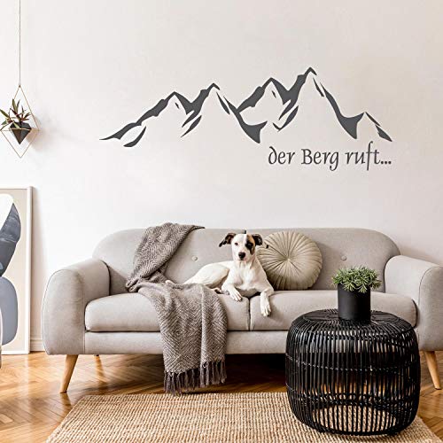 Wandtattoo | Der Berg ruft... | Wandsticker Berg Silhouette Österreich Alpen Sticker Bayern Wandaufkleber schwarz Wandtattoo | Der Berg ruft... | Wandsticker Berg Silhouette Österreich Alpen Sticker Bayern Wandaufkleber schwarz von LAVICO|M