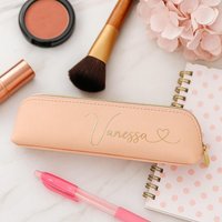 Personalisierte Kosmetiktasche + Federmäppchen Mit Name Schminktäschchen Stifteetui Mäppchen Für Schule & Büro Geschenkidee von LAVICOM