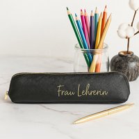 Personalisiertes Mäppchen Mit Namen + Etui Aus Veganem Leder Geschenk Lehrerinnen & Freundinnen Kosmetiktasche Federmäppchen von LAVICOM