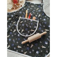 Kinderschürzen Raketen, Schürzen Für Kinder, Weltall, Geschenk Kinder Kleine Einkaufstasche, Weihnachtsbäckerei, Laviosar von LAVIOSAR