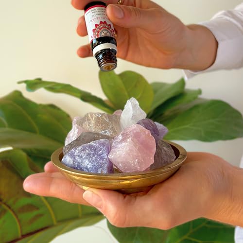 LAVISA Edelstein Aroma Diffuser für Aromatherapie Duftöl, ätherisches öl mit natürlichen Kristallen (Grundmischung, Palo Santo) von LAVISA