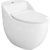 Einteilige Stand-WC mit eingebautem Spülkasten silia rim white Komplett-Set Einteilige Stand-WC mit eingebautem Spülkasten silia rim white Komplett-Set von LAVITA