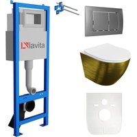 LAVITA WC Set mit Vorwandelement, Wand-WC und Spülknopf LAVITA WC Set mit Vorwandelement, Wand-WC und Spülknopf von LAVITA