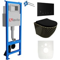 LAVITA WC Set mit Vorwandelement, Wand-WC und Spülknopf LAVITA WC Set mit Vorwandelement, Wand-WC und Spülknopf von LAVITA