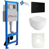 LAVITA WC Set mit Vorwandelement, Wand-WC und Spülknopf LAVITA WC Set mit Vorwandelement, Wand-WC und Spülknopf von LAVITA