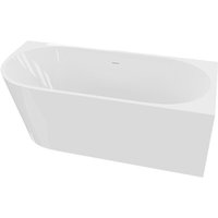 Lavita - Freistehende Eckbadewanne Links Caldera 1600 Acryl 160x75x58cm Weiß Glanz von LAVITA