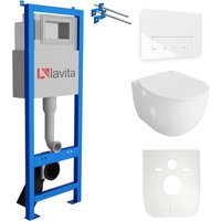 Lavita - wc Set mit Vorwandelement, Wand-WC und Spülknopf Lavita - wc Set mit Vorwandelement, Wand-WC und Spülknopf von LAVITA