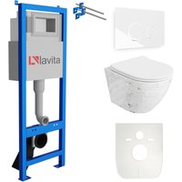 Lavita - wc Set mit Vorwandelement, Wand-WC und Spülknopf Lavita - wc Set mit Vorwandelement, Wand-WC und Spülknopf von LAVITA